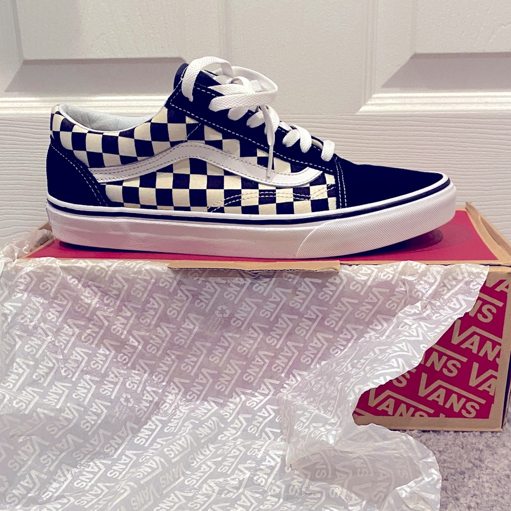 Vans Black and White Checkerboard Shoes